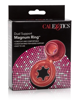 Calexotics Dual Support Magnum Cock Ring - Red