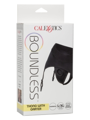 Boundless Thong with Garter BLACK