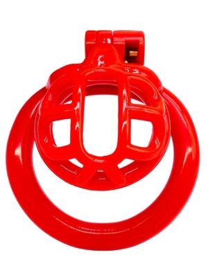 Lyfy Short Chastity Cage (4 x 3.3cm) - Penis Cage Red