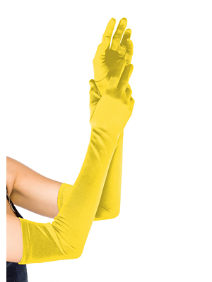 Leg Avenue - Extra Long Satin Gloves - Yellow