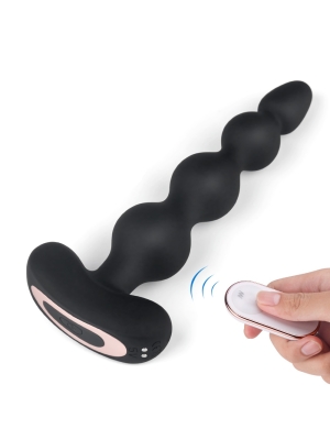 Anal Beads Andrew Remote Control Silicon USB Black 