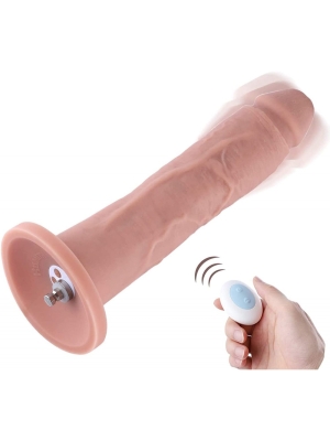 10.2" Slight Curved Vibrating Silicone Dildo For Hismith Sex Machine With KlicLok System