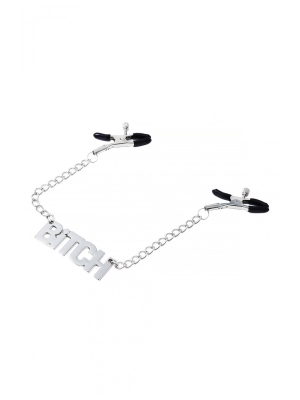 Bitch Nipple Clamps with Chain - Soiemio - BDSM Sex Toy