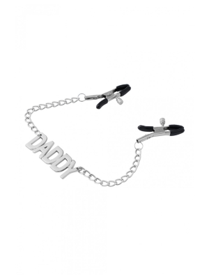 "D A D D Y" nipple clamps + chain
