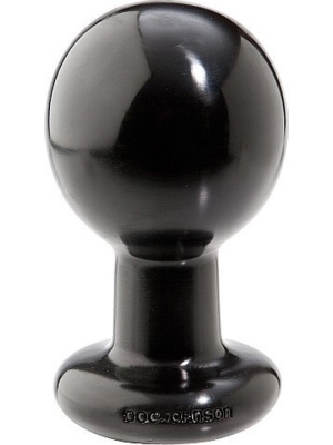 Round Butt Plug Large (Black) - Pipedream