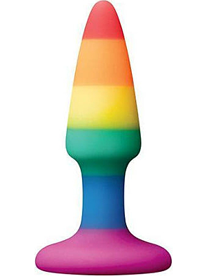 Colours Pride Edition Pleasure Butt Plug 9 cm - NS Novelties - Multicolour - Silicone
