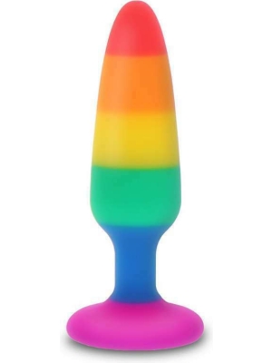 Toy Joy Twink Rainbow Butt Plug - Medium - Anal Multi Color Anal Plug