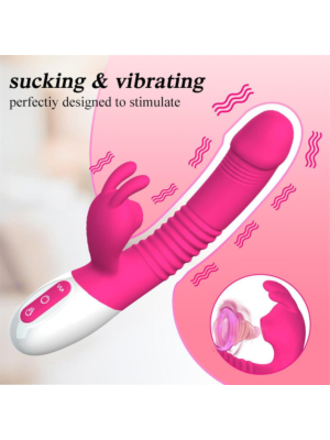 Silicon Heating Vibrator with 7 function, 7 Sucking mode USB
