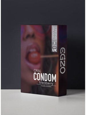 EGZO Oral condom BLACKBERRY 3pc