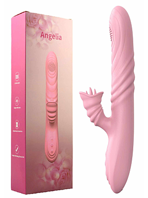 Vibrator-Angelia, USB 3 functions of thrusting / 20 vibrations Flesh