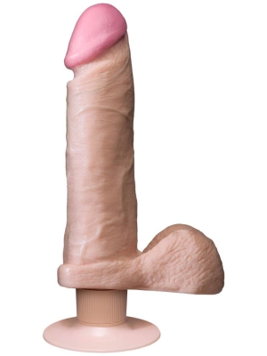 The Realistic Cock Vibro with Suction Cup Flesh 8in