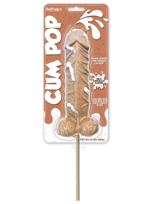 Chocolate Flavoured Cum Pop Brown - Comestible sex toy