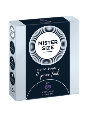 Mister Size - Pure Feel - 69 mm - 3 pack
