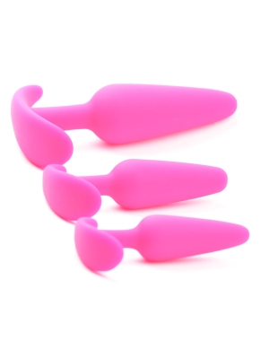 Set of 3 Buttplugs Pink 