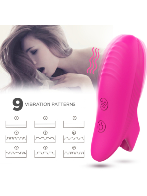 Silicone Finger Vibrator Dory with 9 Vibration Modes (Pink) - USB Rechargeable