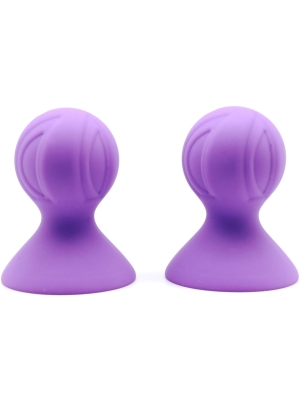 2 Nipple Pumps Soft Silicone Purple