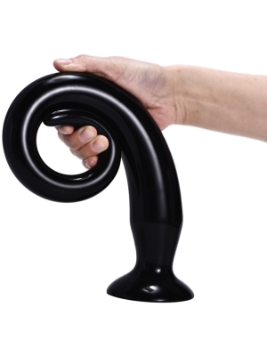 Deep Inside Anal Dildo with Suction Cup 34 cm - Black - Smooth PVC Surface