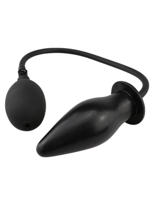 Inflatable Silicone Butt Plug 12 cm - Black
