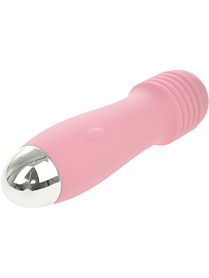 Rechargeable Mini Wand Massager Puffa with 7 Vibration Modes - Pink