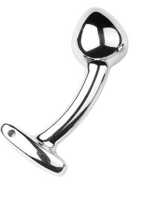 Curved Metallic Butt Plug Remi 7.4 cm