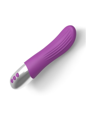 Rotating & Heating Silicon Vibrator Vicky -Purple