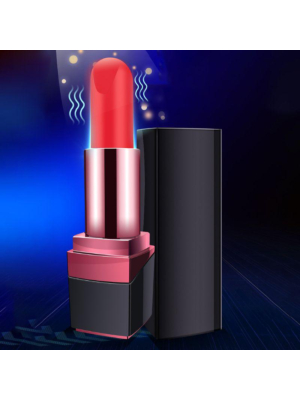 Vibrator Lipstick Macy 10 Modes Vibration Silicon USB Black 