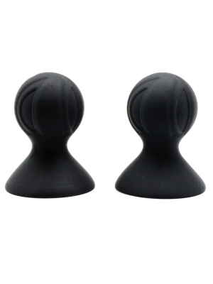 2 Nipple Pumps Soft Silicone Black