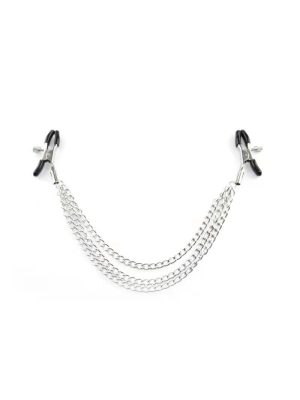 Nipple clamps with silver chains