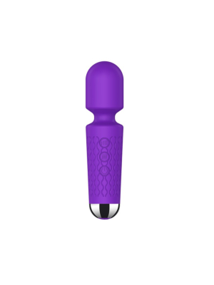 Rechargeable Wand Massager Vibrator Nova with 20 Vibration Modes 15cm - Purple - Waterproof