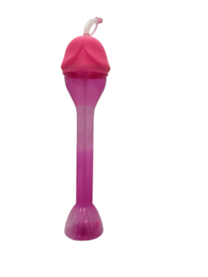 Bottle with Straw, Penis Cap, 500 ml