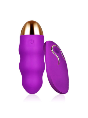 Big Vibrating Egg Abby Remote , multiple programs  Silicon, USB, purple