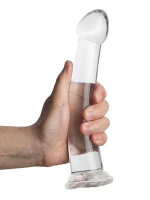 Classic Curved Dildo with Suction Cup 18 cm - Transparent 