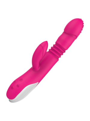 Silicone Heating Rabbit Vibrator Ava with 12 Vibration Modes - Pink - Rechargeable