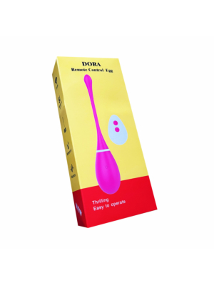 Silicone Vaginal Egg Vibrator Dora with Remote Control &10 Vibration Modes (Pink) - STD