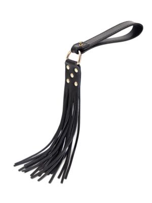 Black Fetish Whip, Black, 45 cm