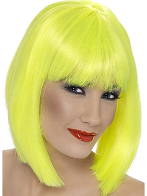 Neon yellow Glam wig