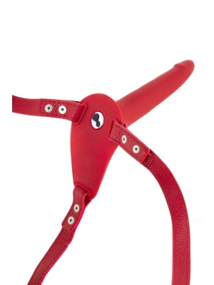 SIMPLE STRAP-ON VIBRANT RED