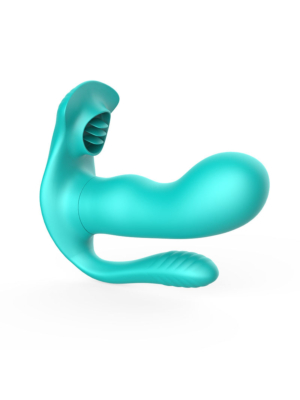 Triple Tongue Vibrator - Turquoise - Clitoral Stimulation