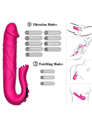 Realistic Tongue Stimulating Dildo Vibrator