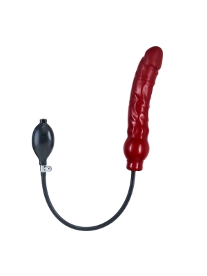 Inflatable Solid Dildo - Red L