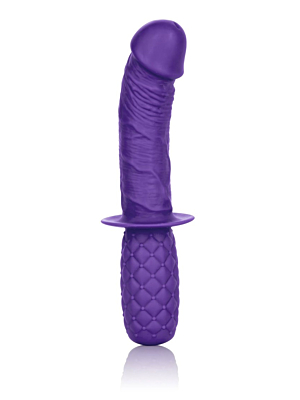 Silicone Anal Dildo Grip Thruster 19cm (Purple) - CalExotics - Realistic Penis