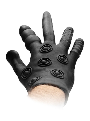 Shots Fist - Silicone Stimulation Glove - Black