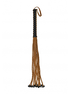 Handmade Braided 22 Tails with 12 Handle  - Italian Leather