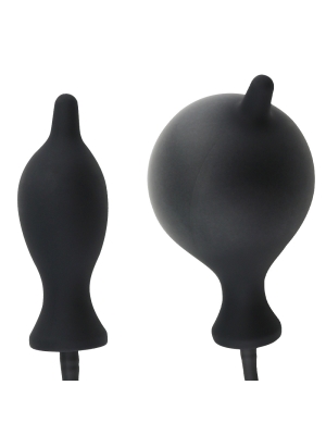 Black Inflatable Anal Plug 11.5 cm