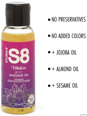 S8 Massage Oil Omani Lime & Spicy Ginger 50ml
