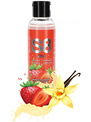 4-in-1 Dessert Kissable Warming Lubricant Strawberry 125ml - Stimul8