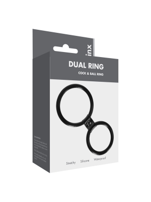 Linx Dual Ring Cock Ring Black OS