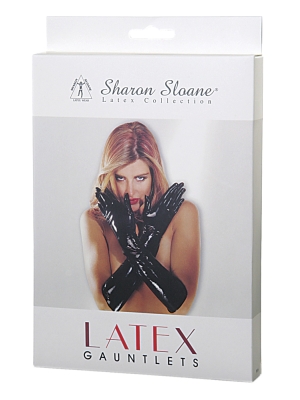 Sharon Sloane Latex Gauntlets Black Large