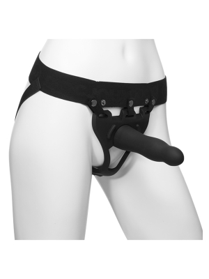Doc Johnson Body Extensions Hollow Slim Dong Strap On 2 Piece Set  Black