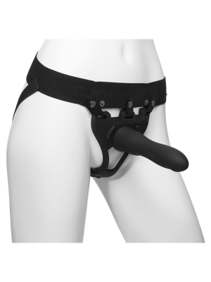 Doc Johnson Body Extensions Hollow Dong Strap On 2 Piece Set  Black Large